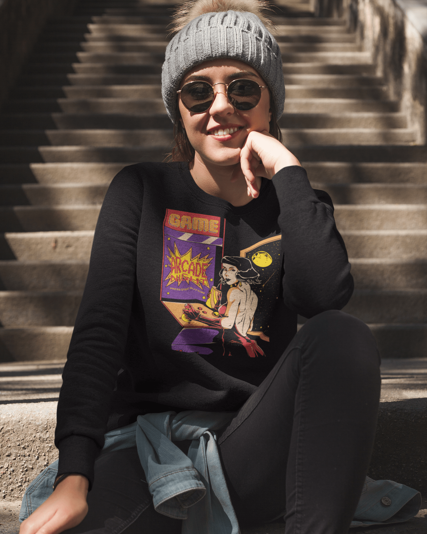 Arcade Night - Unisex Sweatshirt || TeeStitch Apparel