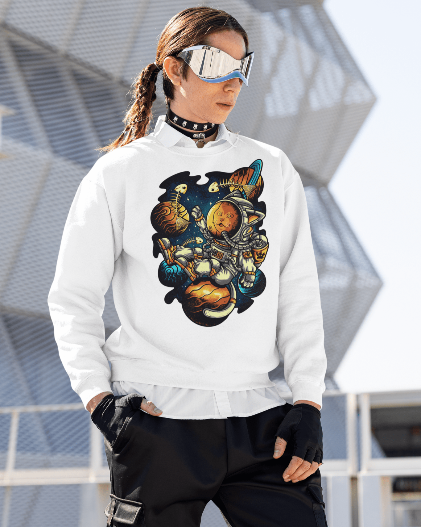 Astro Neko - Unisex Sweatshirt || TeeStitch Apparel