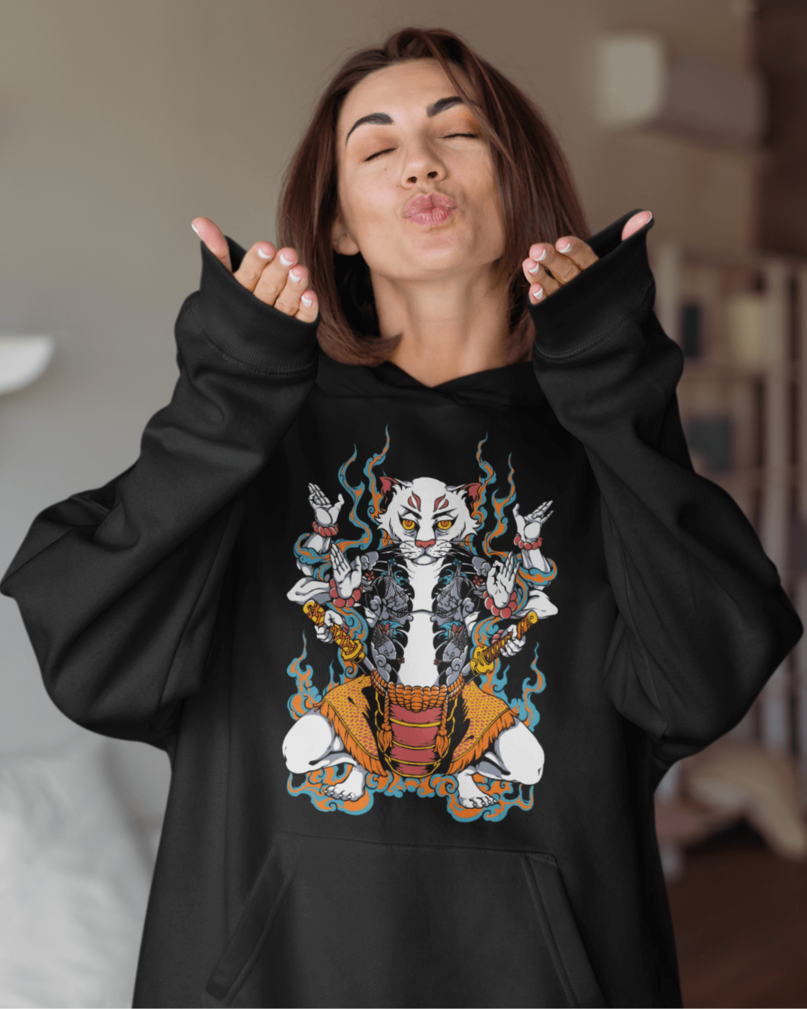 Cat God - Unisex Hoodie || TeeStitch Apparel