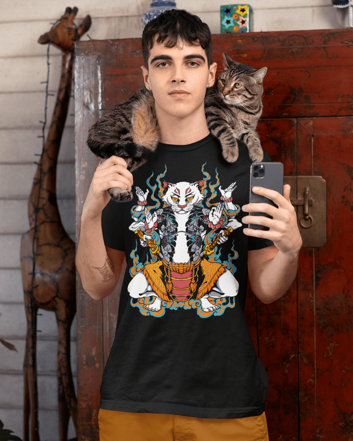 Cat God - Unisex T-Shirt || TeeStitch Apparel