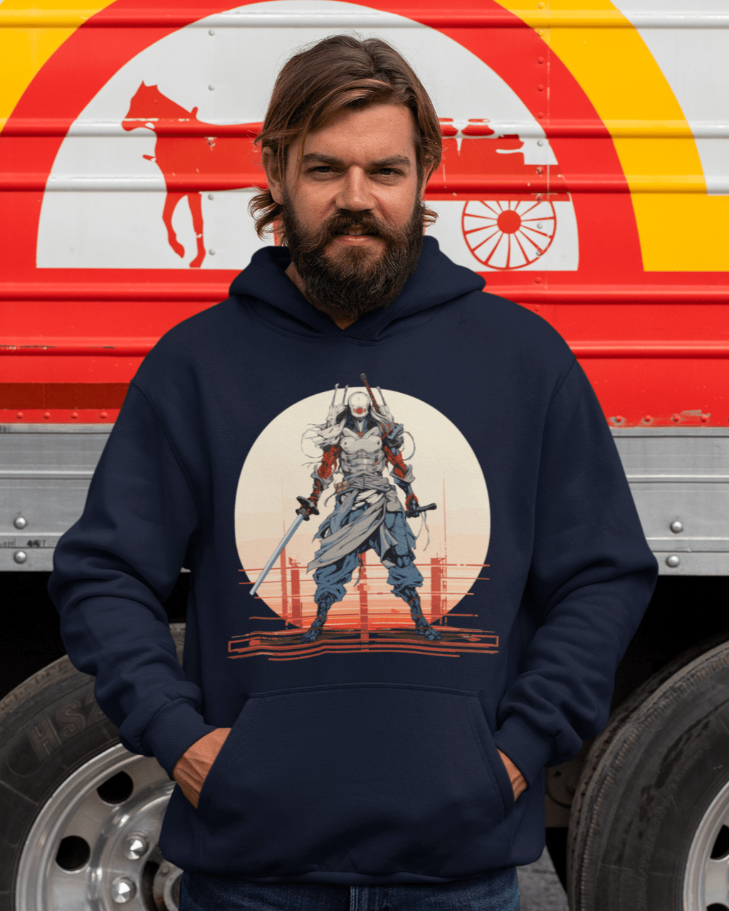 Futuristic Samurai - Unisex Hoodie || TeeStitch Apparel