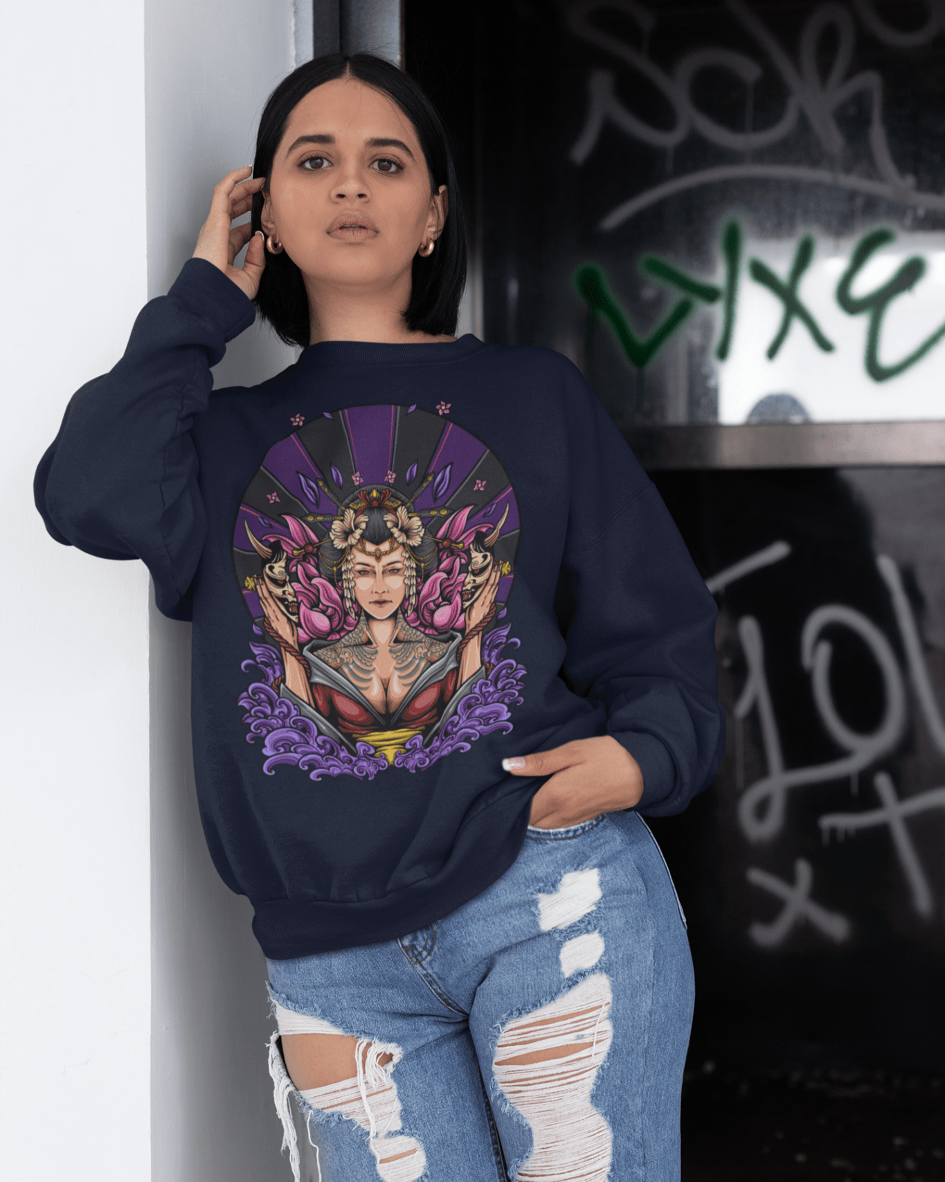 Geisha 4 - Unisex Sweatshirt || TeeStitch Apparel