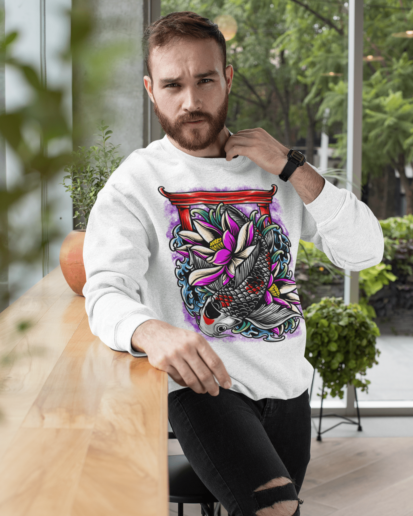 Koi Fish 2 - Unisex Sweatshirt || TeeStitch Apparel