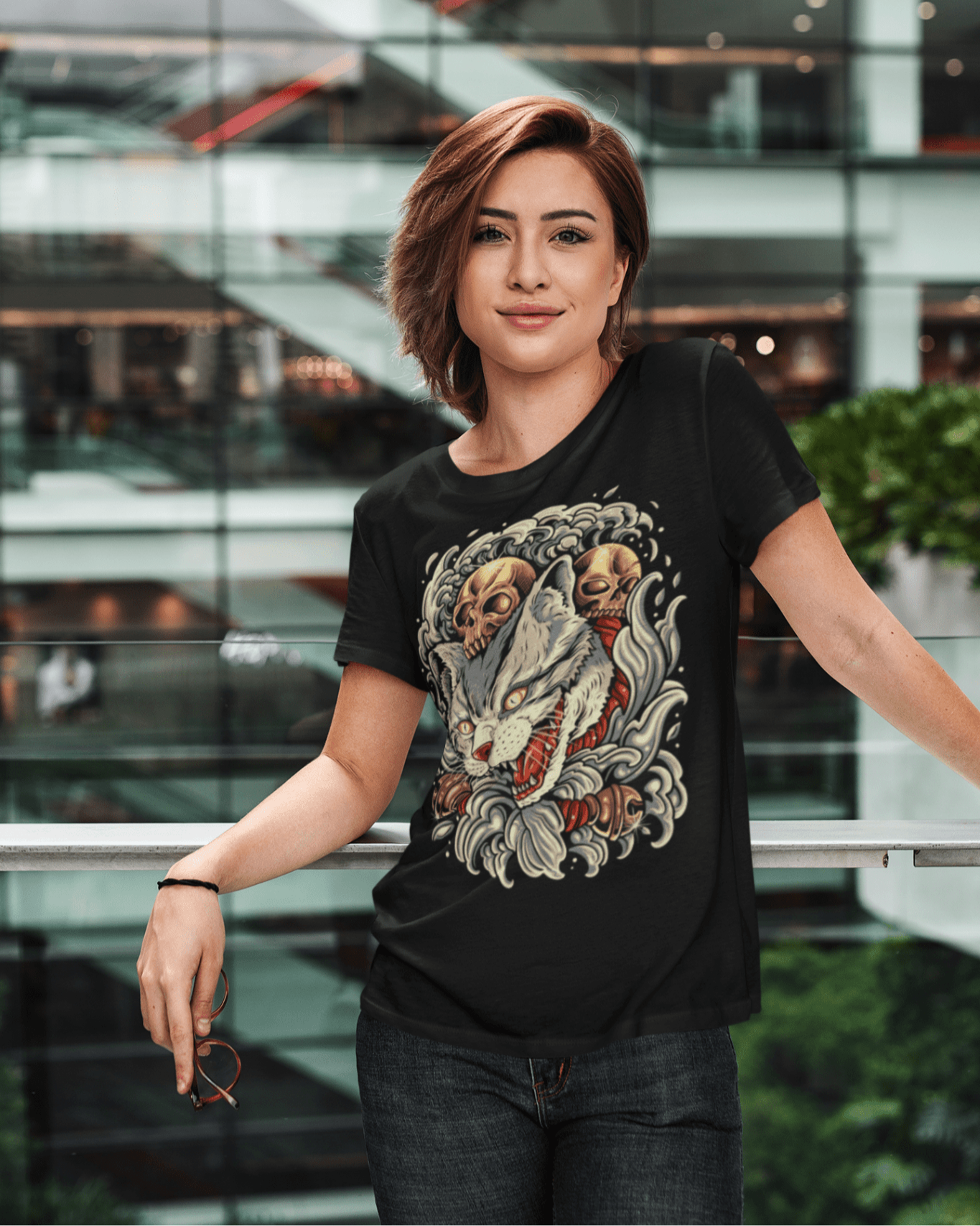 Neko Skull - Unisex T-Shirt || TeeStitch Apparel