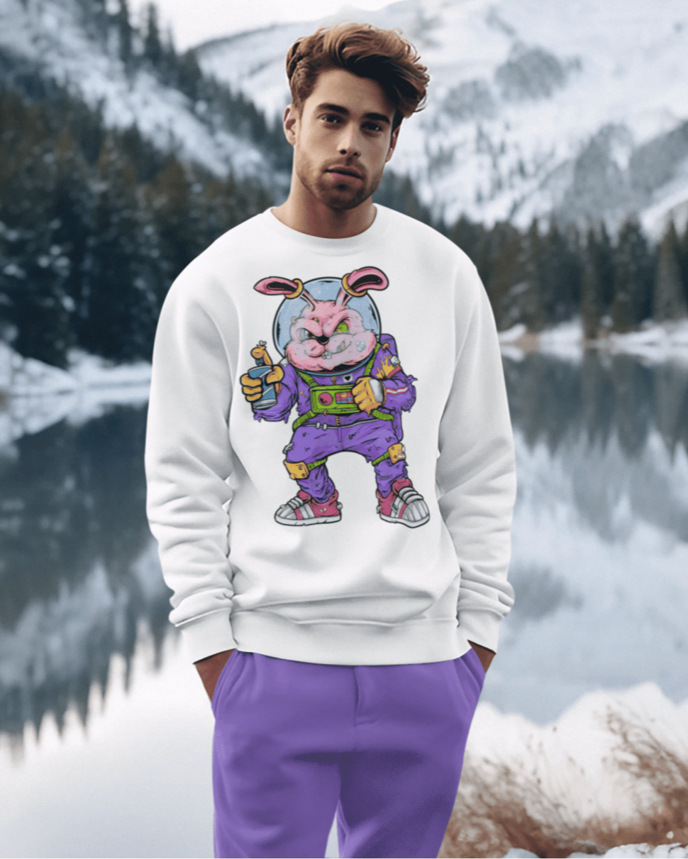Space Rabbit - Unisex Sweatshirt || TeeStitch Apparel