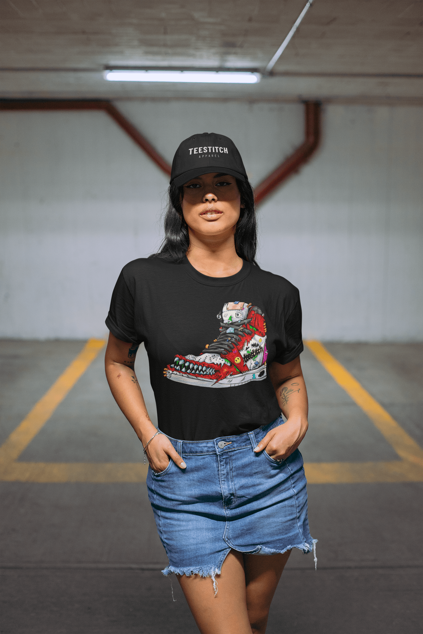 Angry High Top - Unisex T-Shirt || TeeStitch Apparel T-Shirt image