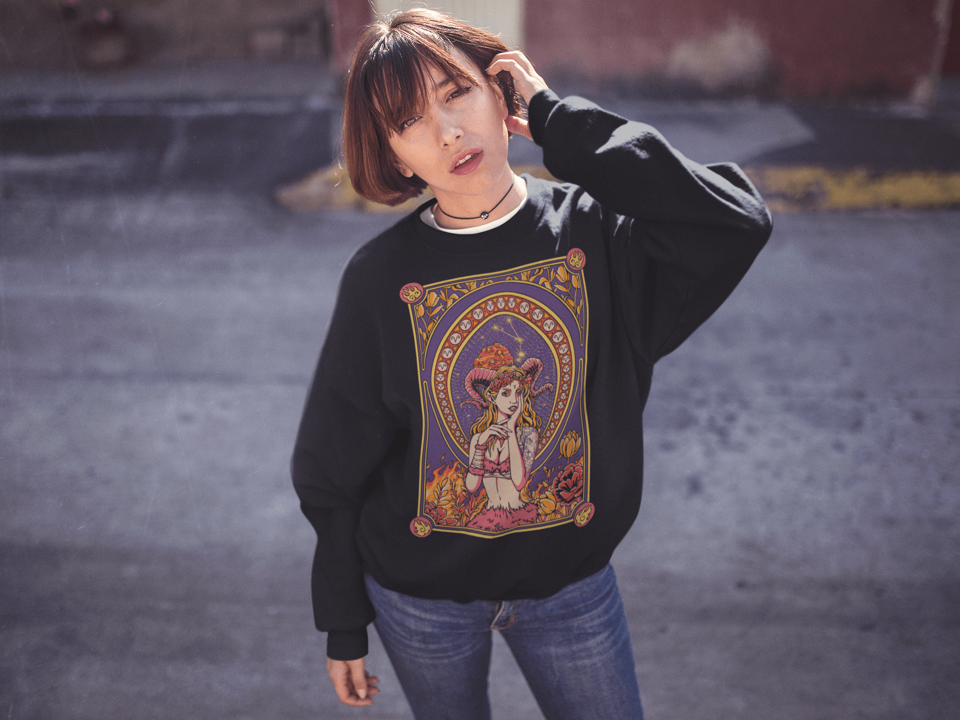 Aries - Unisex Sweatshirt || TeeStitch Apparel Sweatshirt image