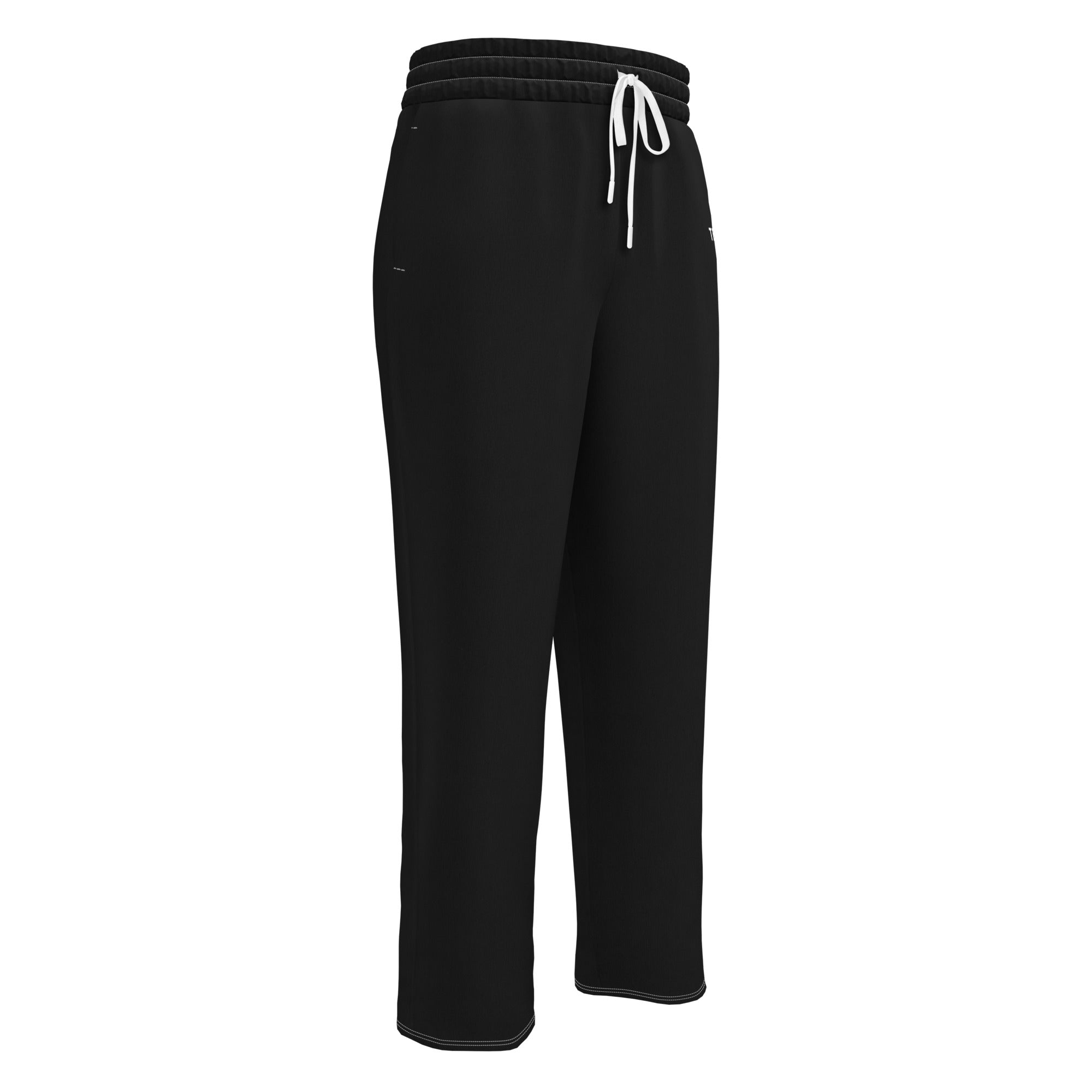 Black - Unisex Wide - leg joggers || TeeStitch Apparel - TeeStitch Apparel