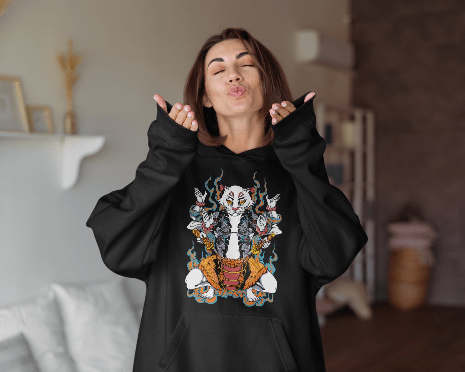 Cat God - Unisex Hoodie || TeeStitch Apparel - TeeStitch Apparel