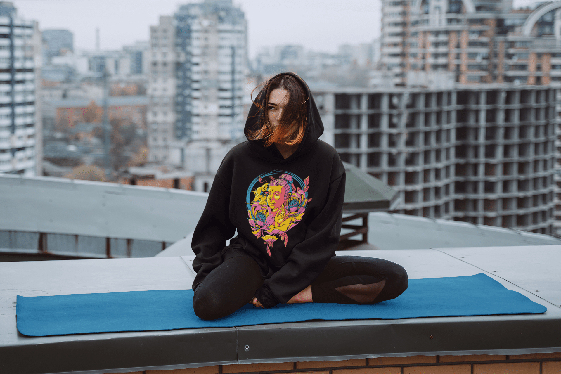 Colorful Buddha - Unisex Hoodie || TeeStitch Apparel Hoodie image