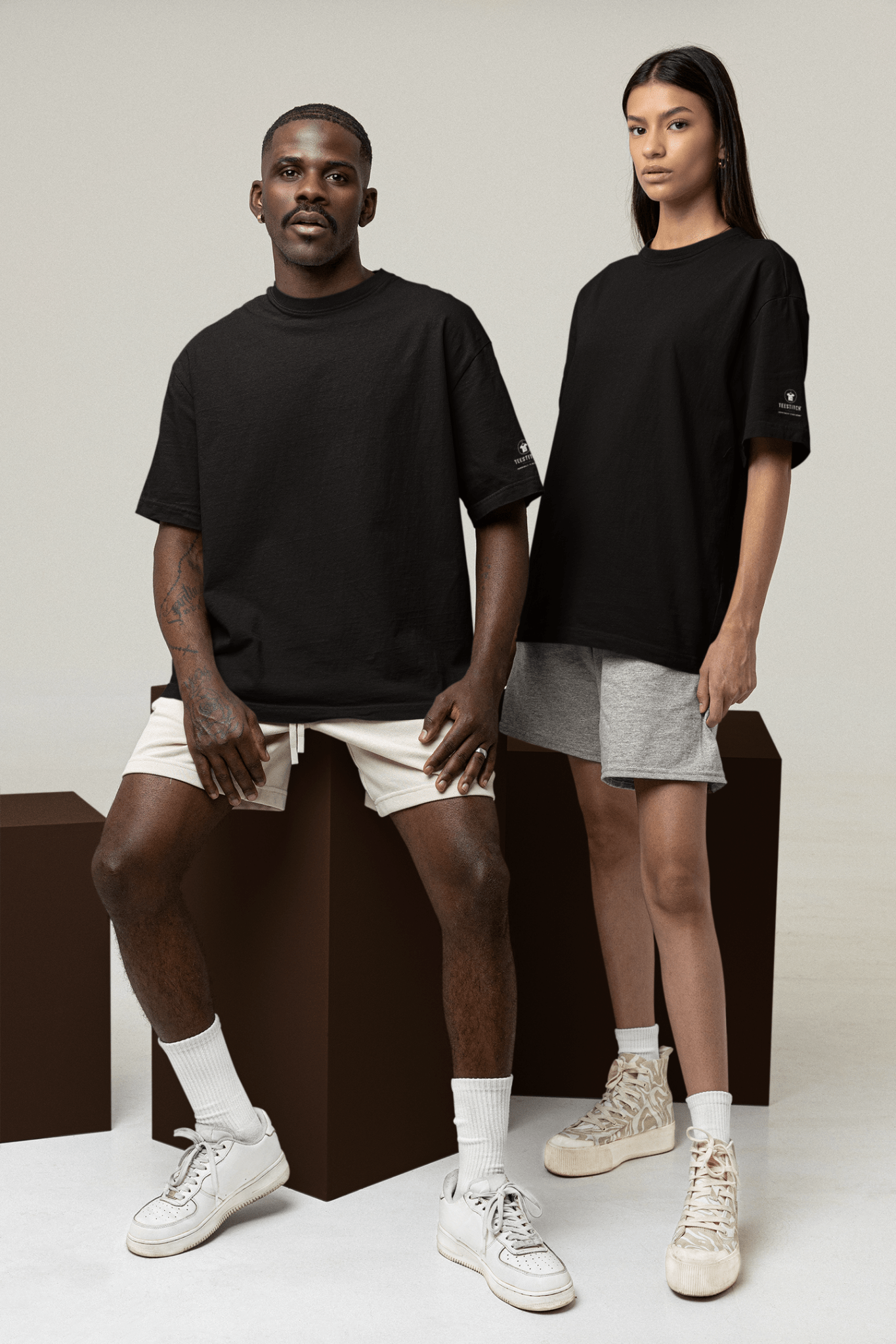 Core Unisex Organic Oversized High Neck T-Shirt