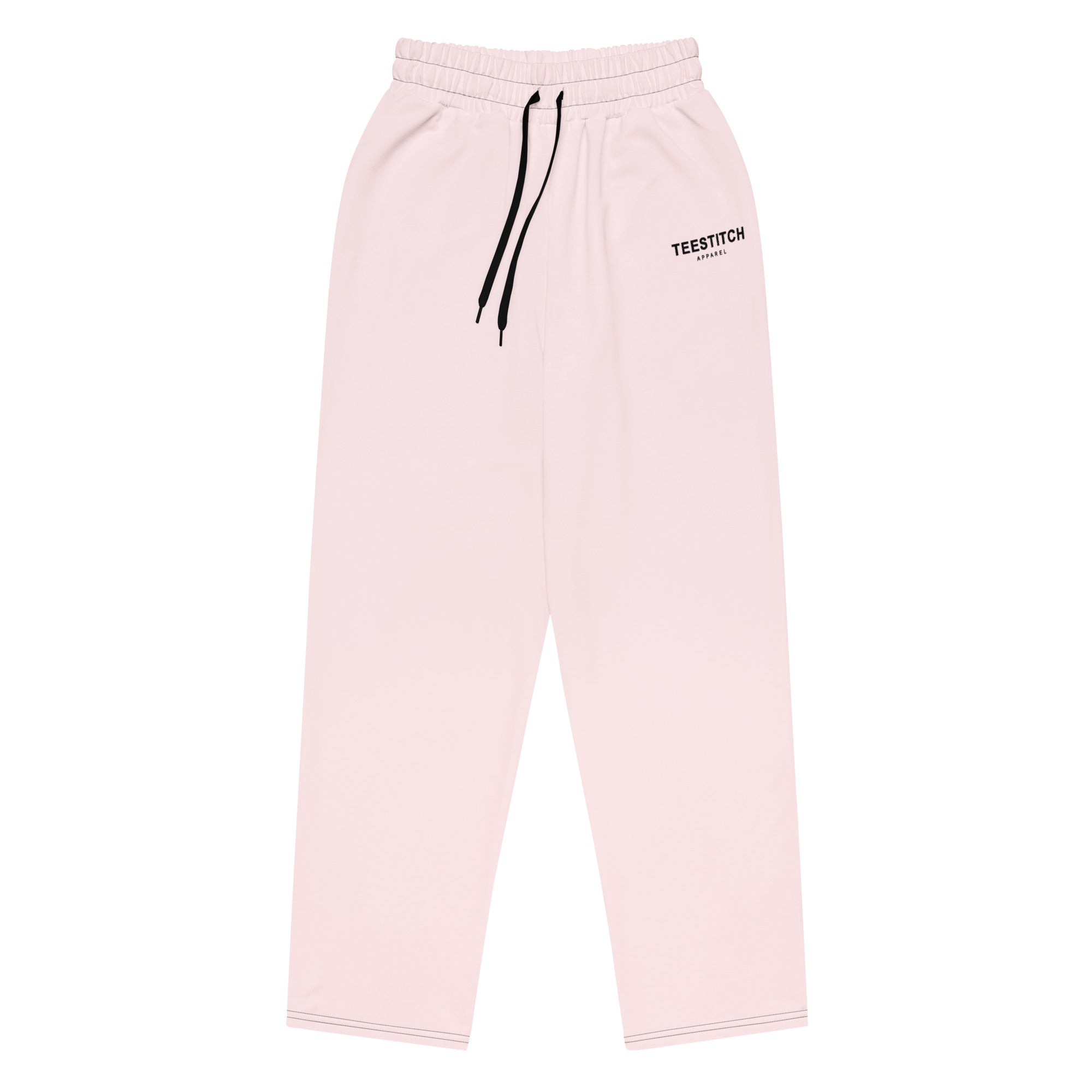 Cotton Pink - Unisex Wide - leg joggers || TeeStitch Apparel - TeeStitch Apparel