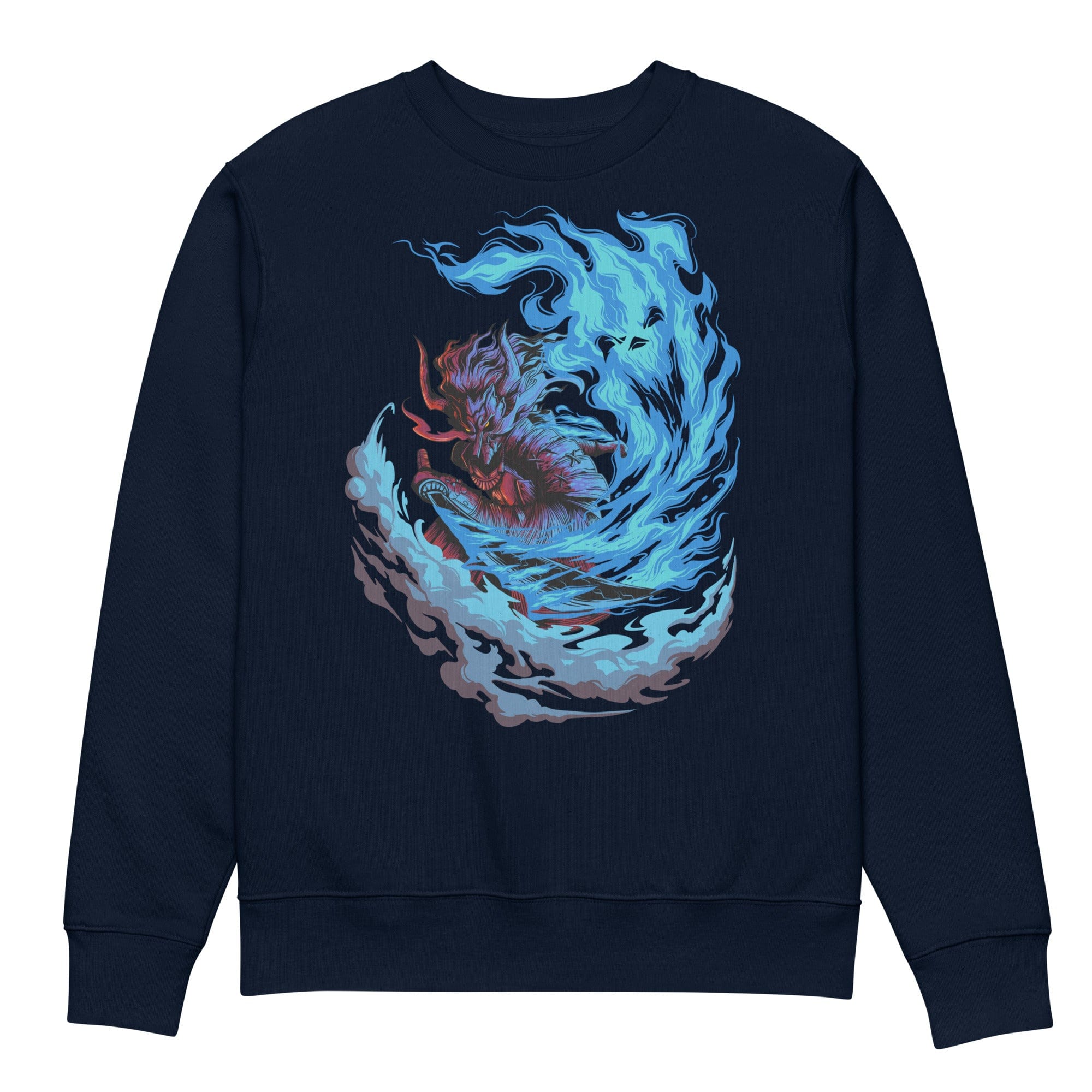 Dragon With Blue Fire - Unisex Sweatshirt || TeeStitch Apparel - TeeStitch Apparel