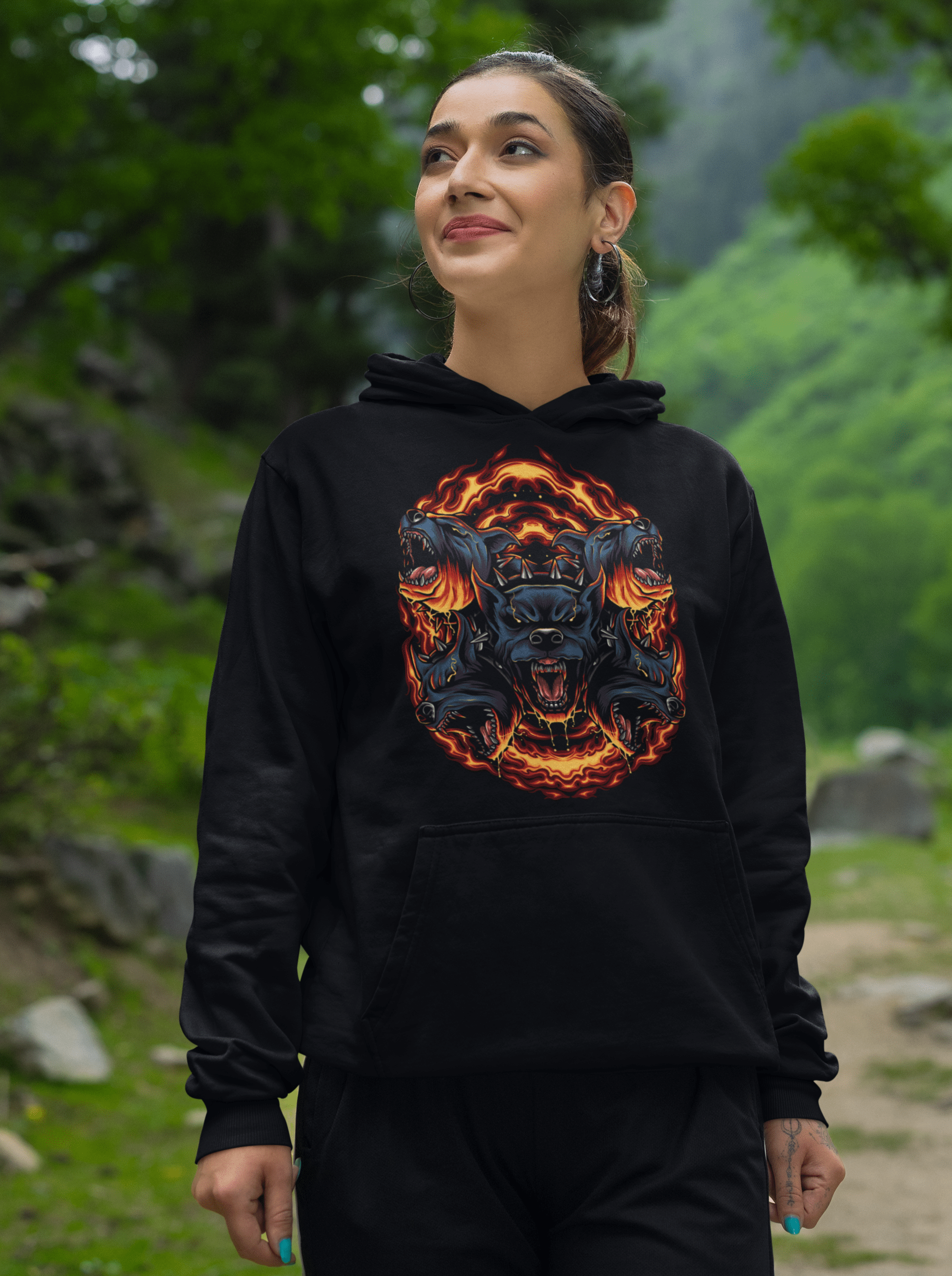 Five Face Dog - Unisex Hoodie || TeeStitch Apparel Hoodie image