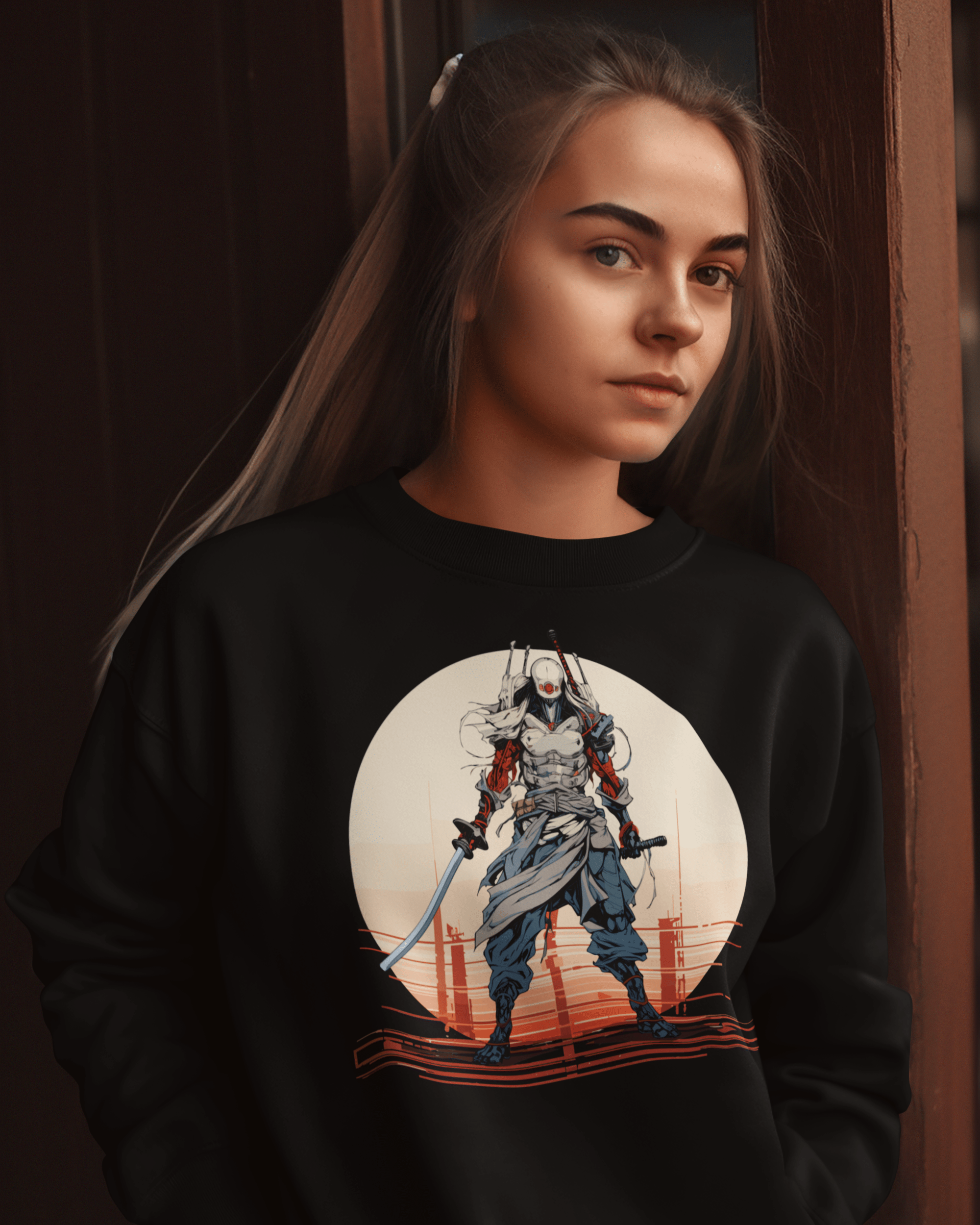 Futuristic Samurai - Unisex Sweatshirt || TeeStitch Apparel Sweatshirt image