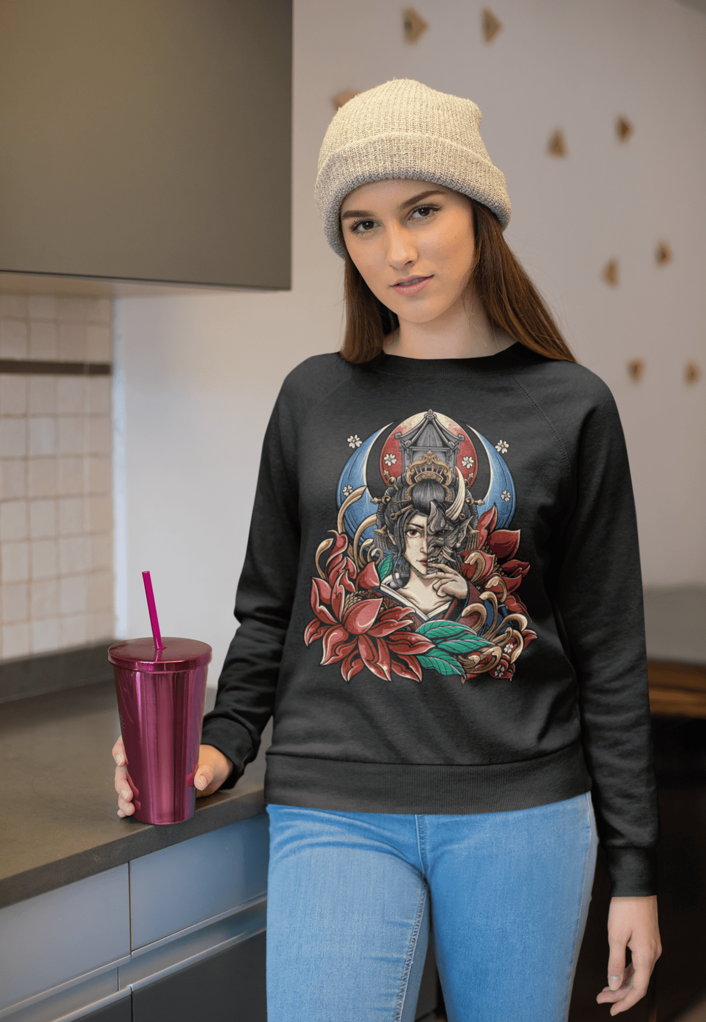 Geisha 6 - Unisex Sweatshirt || TeeStitch Apparel - TeeStitch Apparel