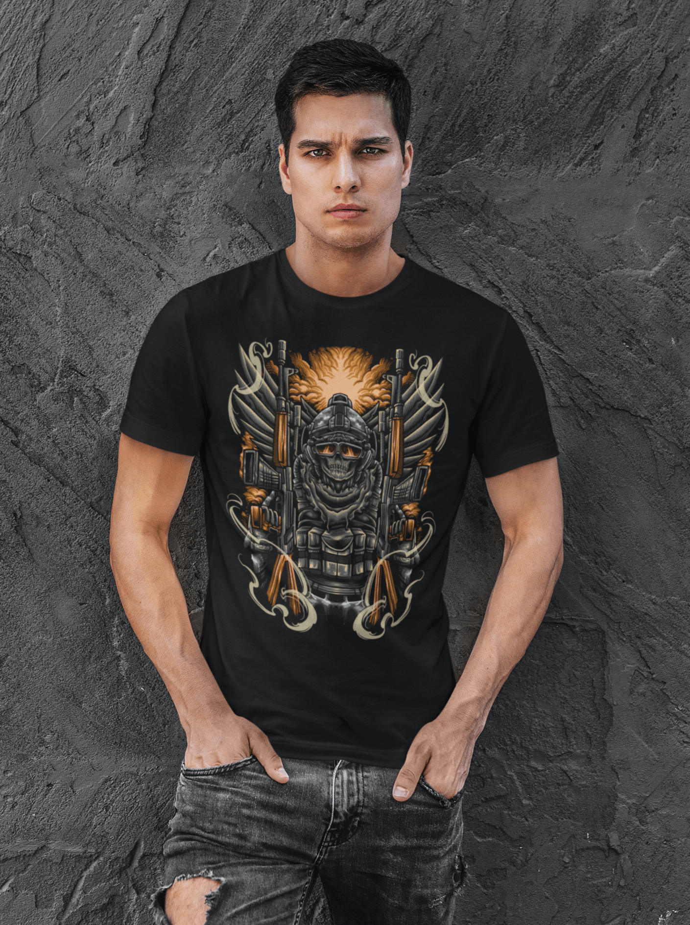 Ghost Soldier - Unisex T-Shirt || TeeStitch Apparel T-Shirt image