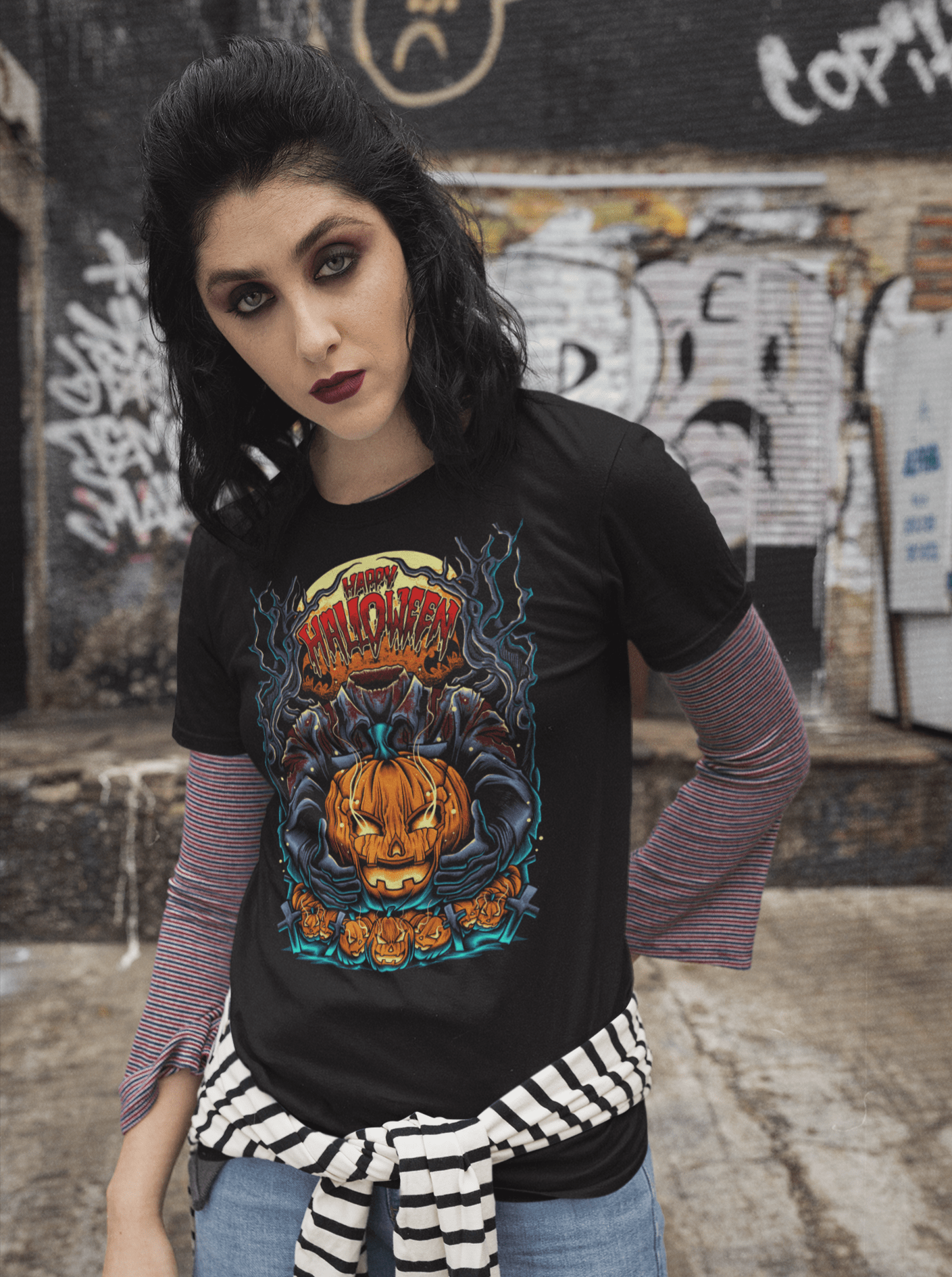 Happy Halloween - Unisex T-Shirt || TeeStitch Apparel T-Shirt image