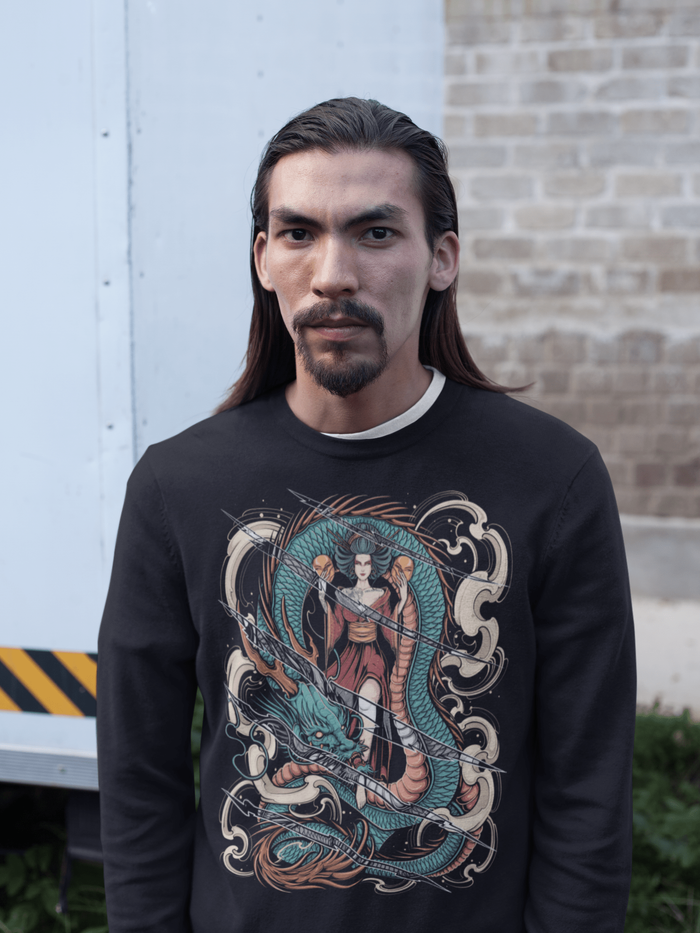 Japanese Queen With Claw Rips - Unisex Sweatshirt || TeeStitch Apparel Sweatshirt image