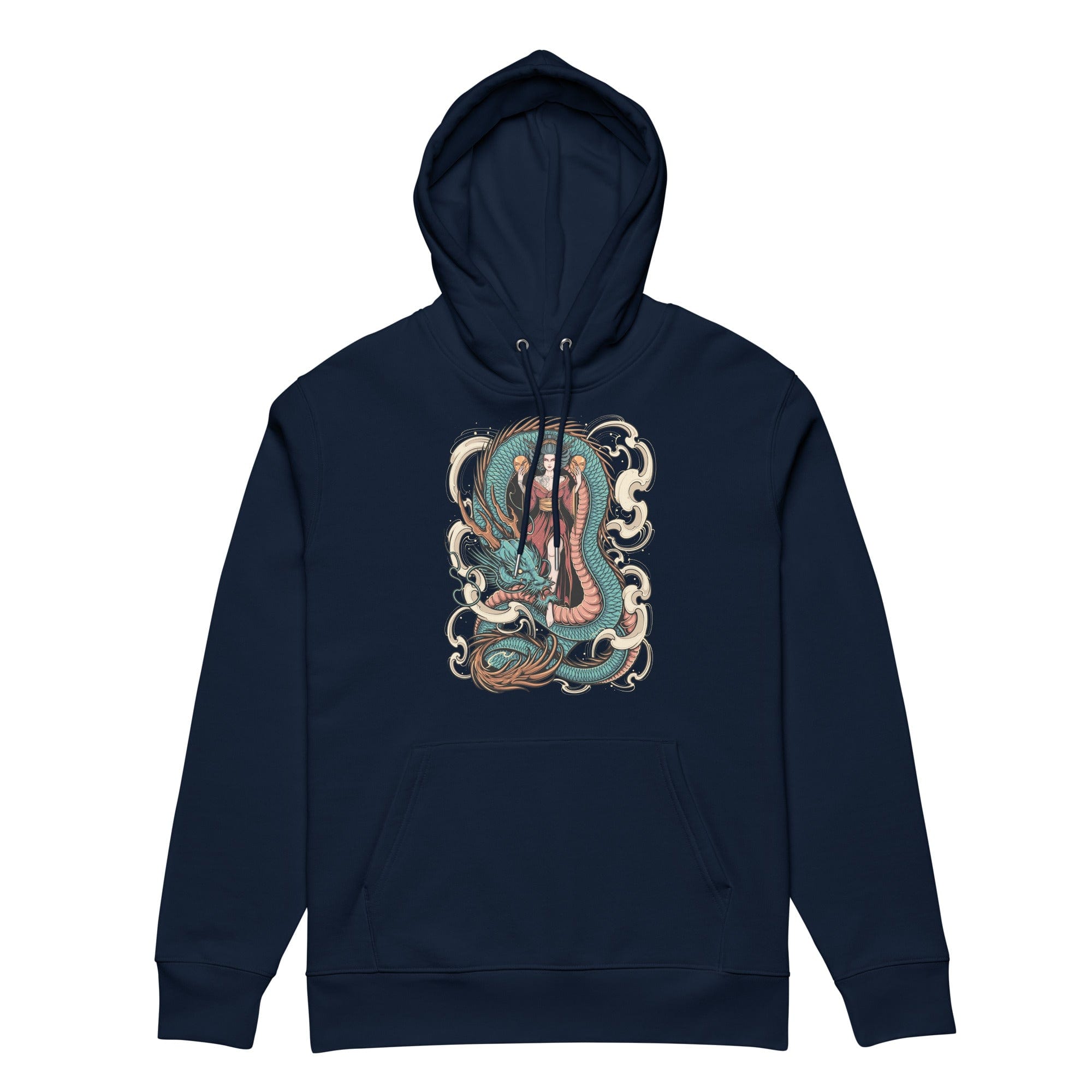 Japanese Queen with Dragon - Unisex Hoodie || TeeStitch Apparel Hoodie image