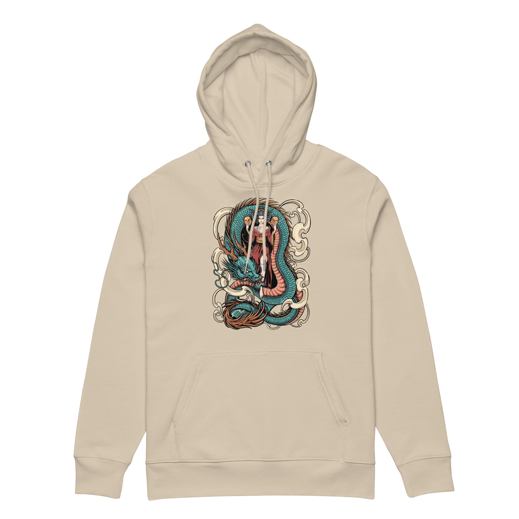 Japanese Queen with Dragon - Unisex Hoodie || TeeStitch Apparel Hoodie image