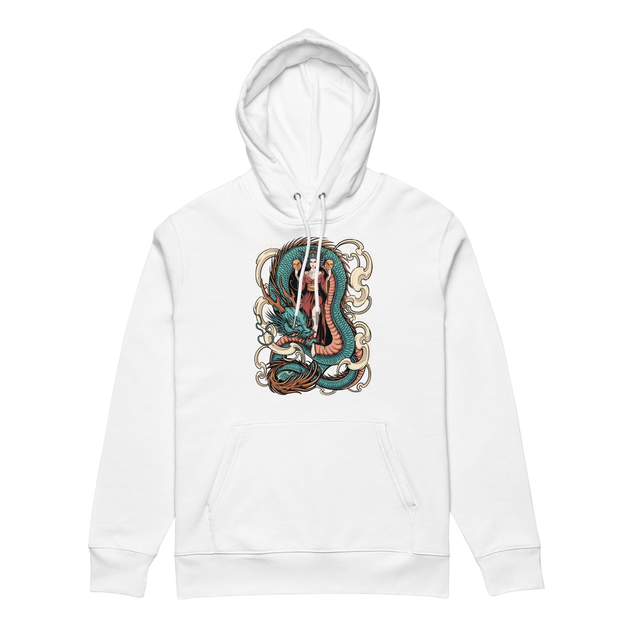 Japanese Queen with Dragon - Unisex Hoodie || TeeStitch Apparel Hoodie image