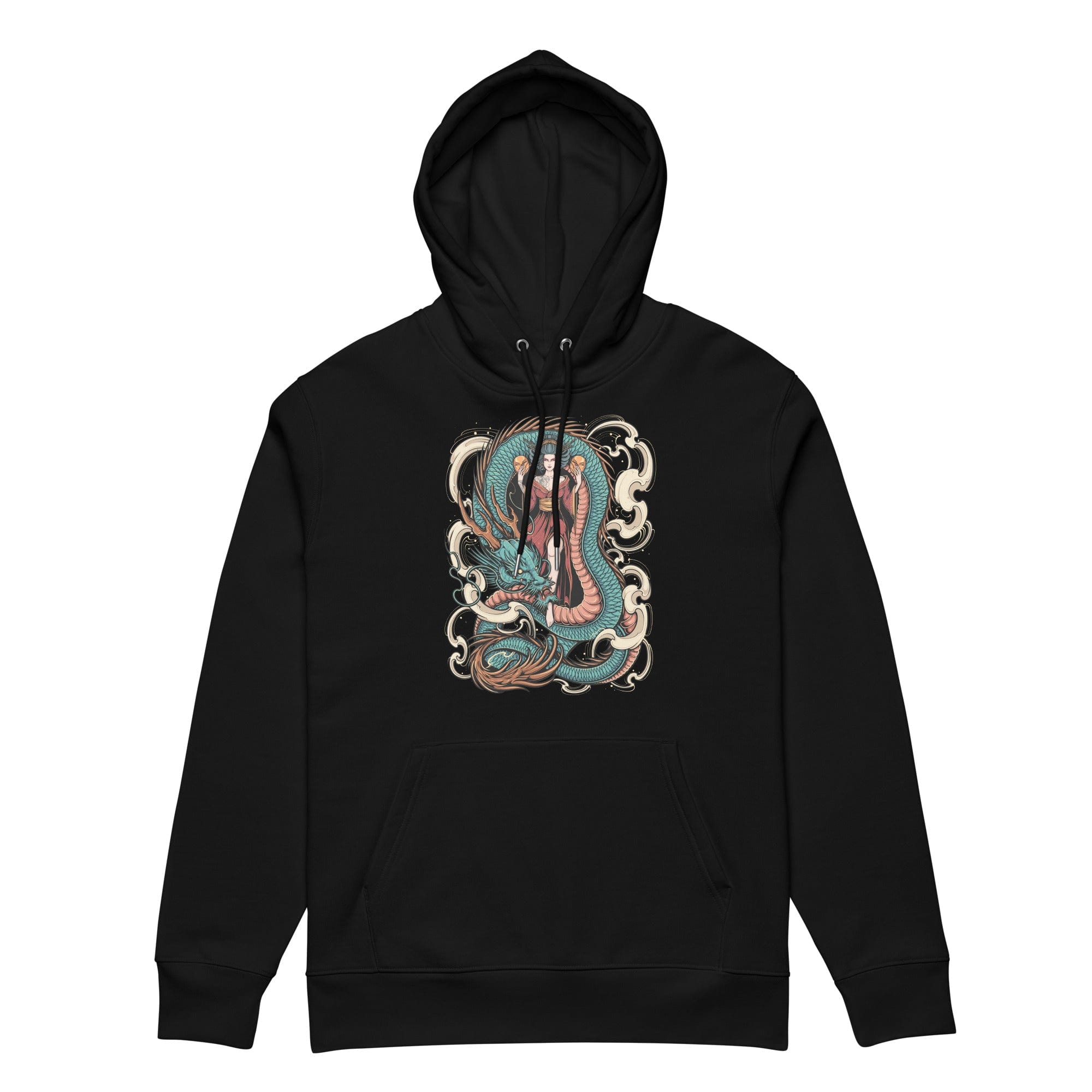 Japanese Queen with Dragon - Unisex Hoodie || TeeStitch Apparel - TeeStitch Apparel