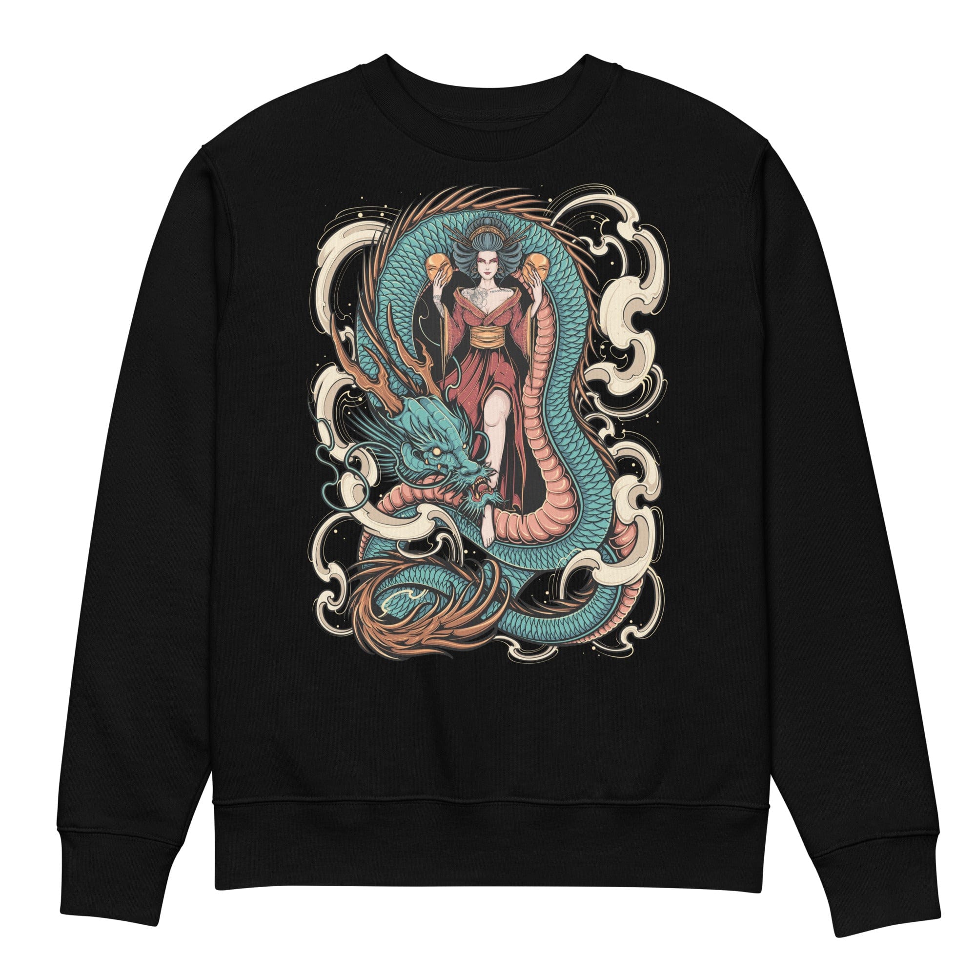 Japanese Queen With Dragon - Unisex Sweatshirt || TeeStitch Apparel Sweatshirt image