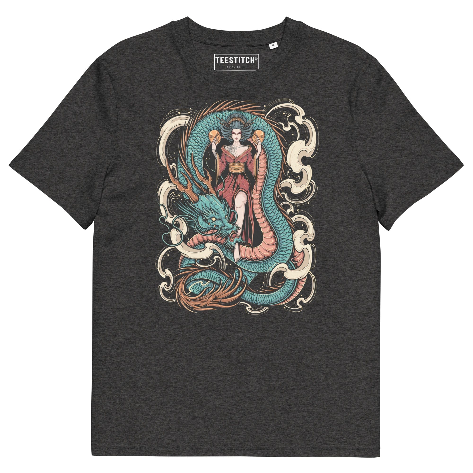 Japanese Queen with Dragon - Unisex T-Shirt || TeeStitch Apparel - TeeStitch Apparel