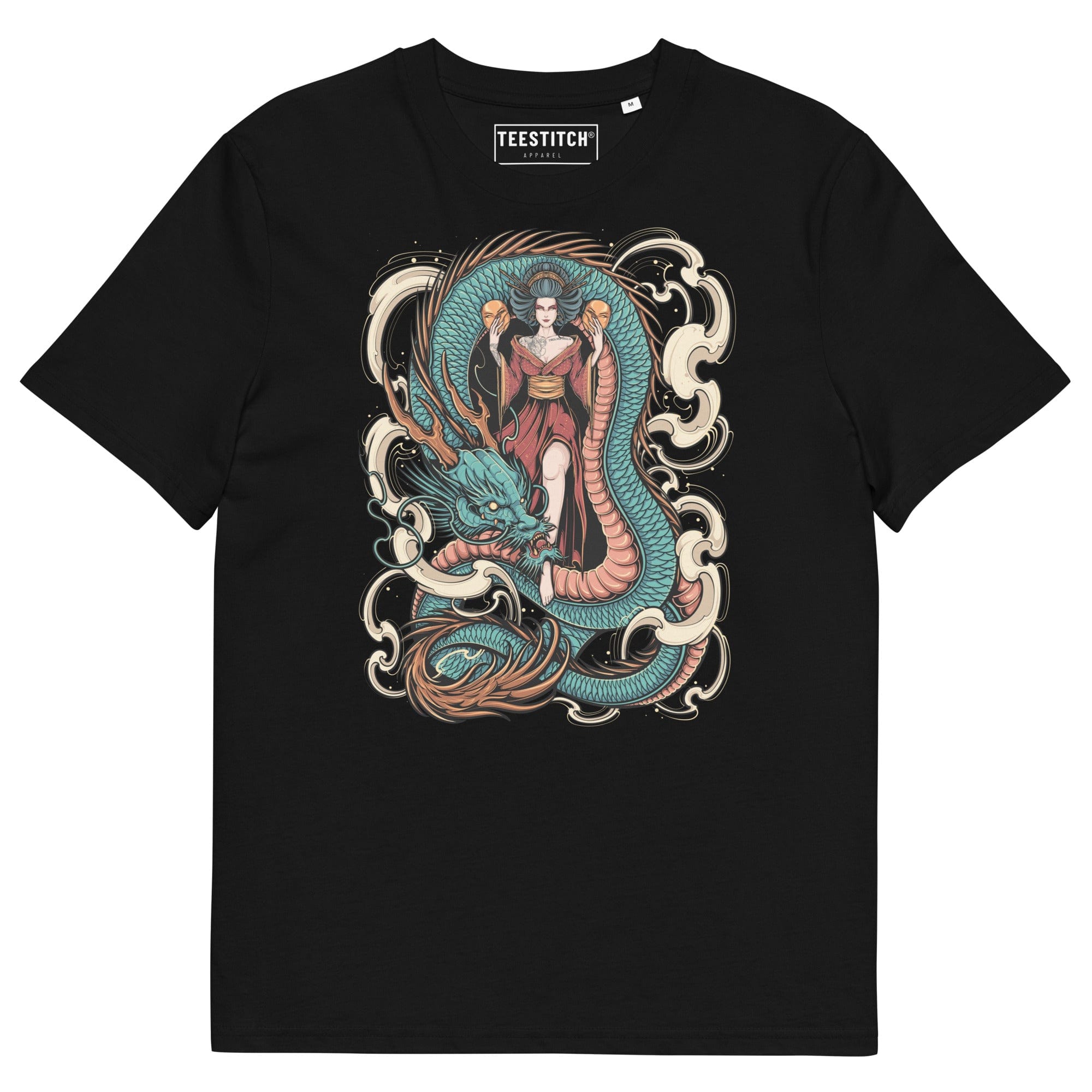 Japanese Queen with Dragon - Unisex T-Shirt || TeeStitch Apparel - TeeStitch Apparel