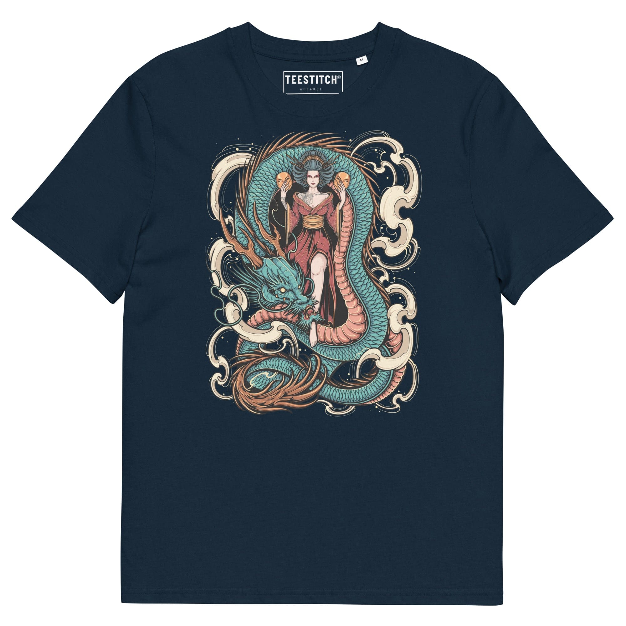 Japanese Queen with Dragon - Unisex T-Shirt || TeeStitch Apparel - TeeStitch Apparel