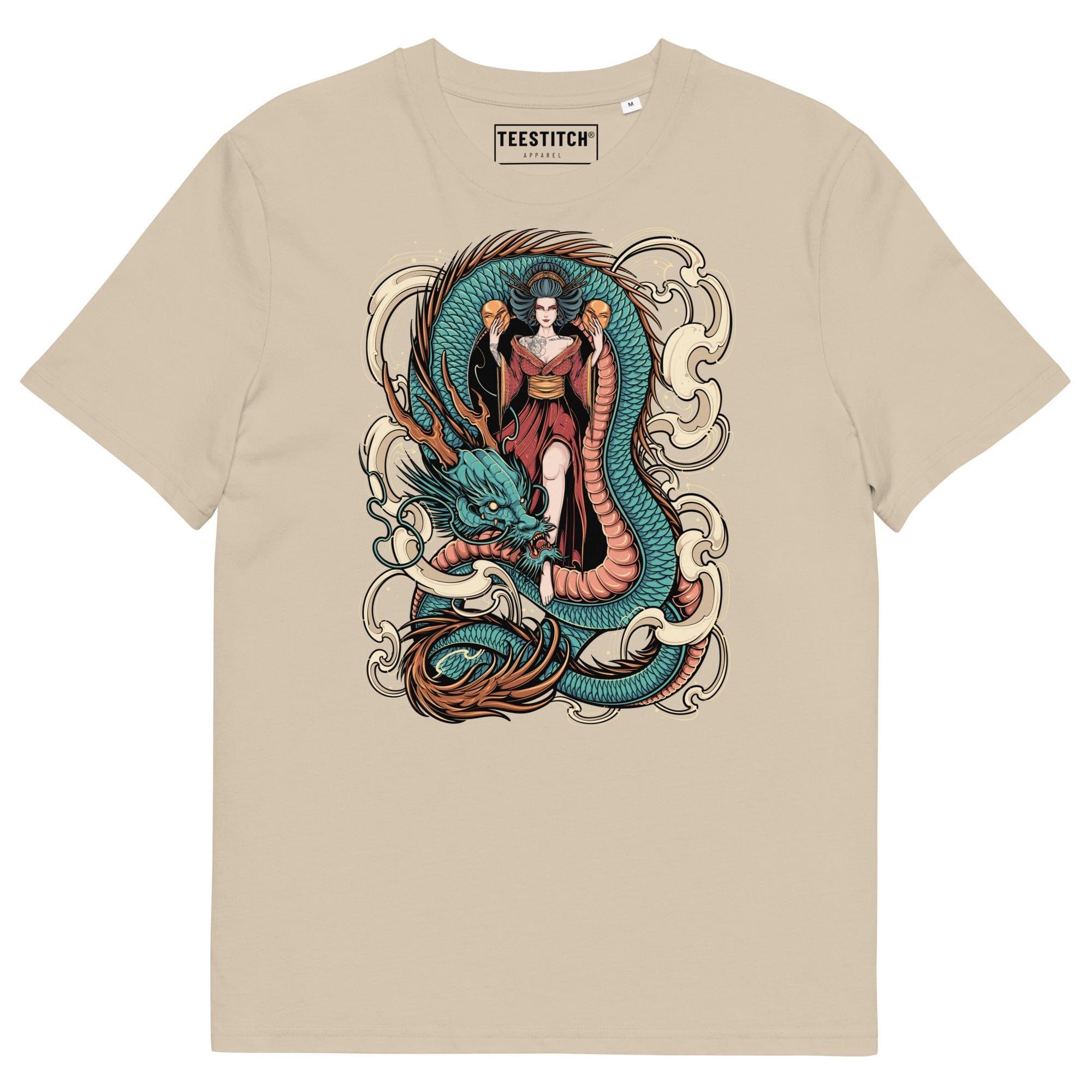 Japanese Queen with Dragon - Unisex T-Shirt || TeeStitch Apparel - TeeStitch Apparel