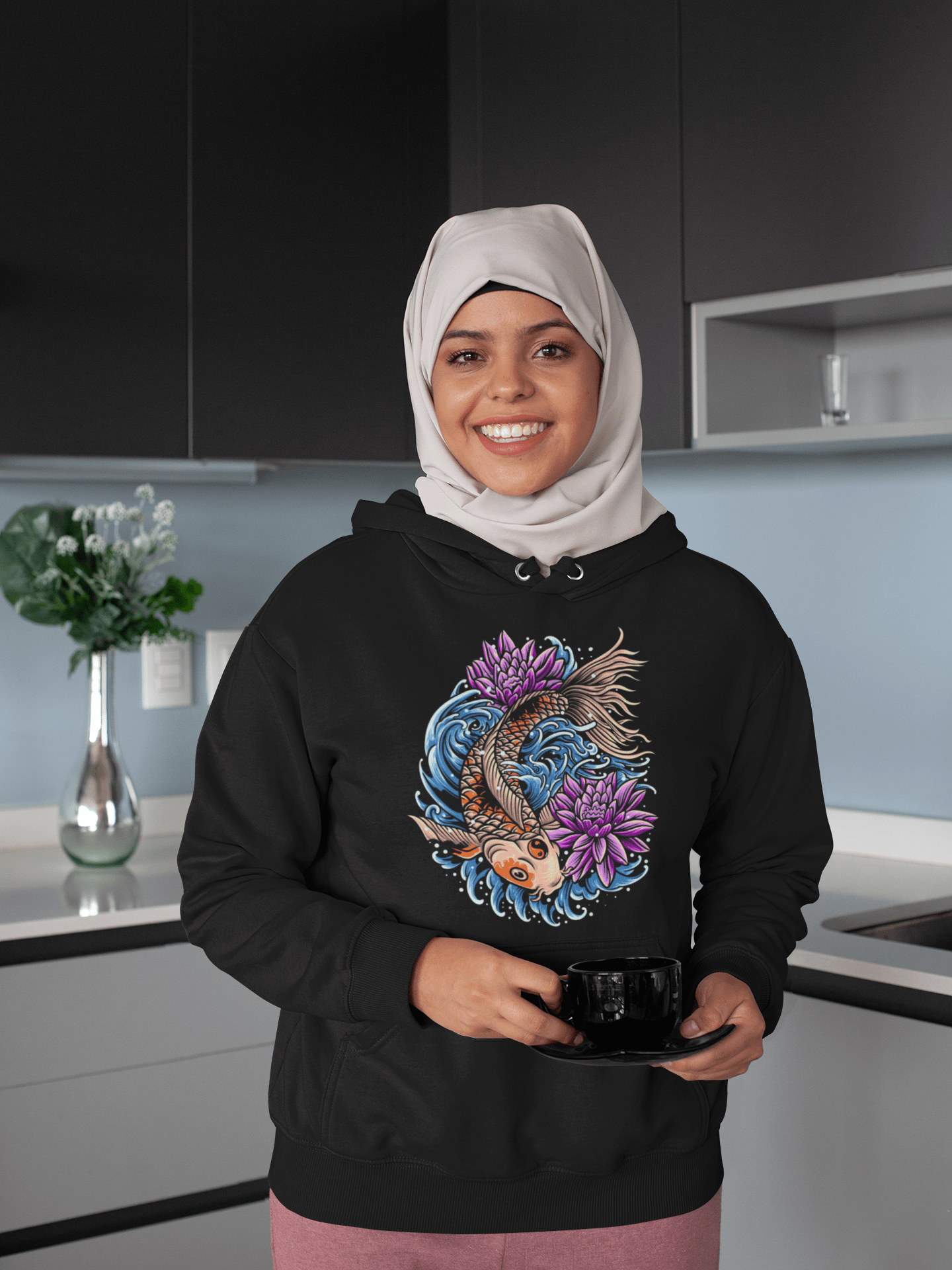 Koi Fish 1 - Unisex Hoodie || TeeStitch Apparel Hoodie image