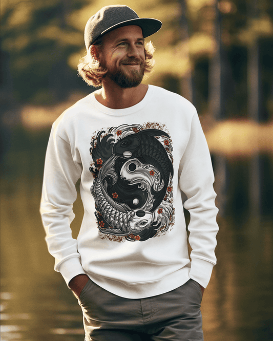 Koi Yin Yang - Unisex Sweatshirt || TeeStitch Apparel