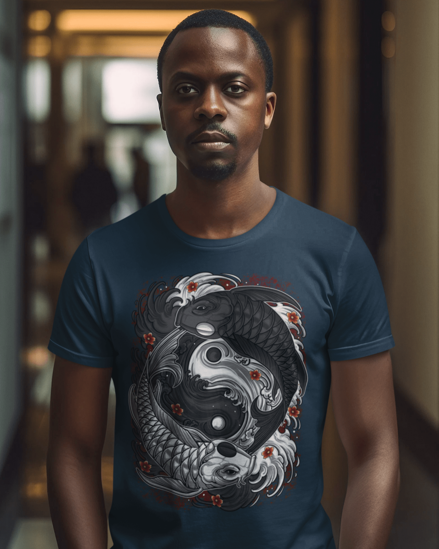 Koi Yin Yang - Unisex T-Shirt || TeeStitch Apparel T-Shirt image