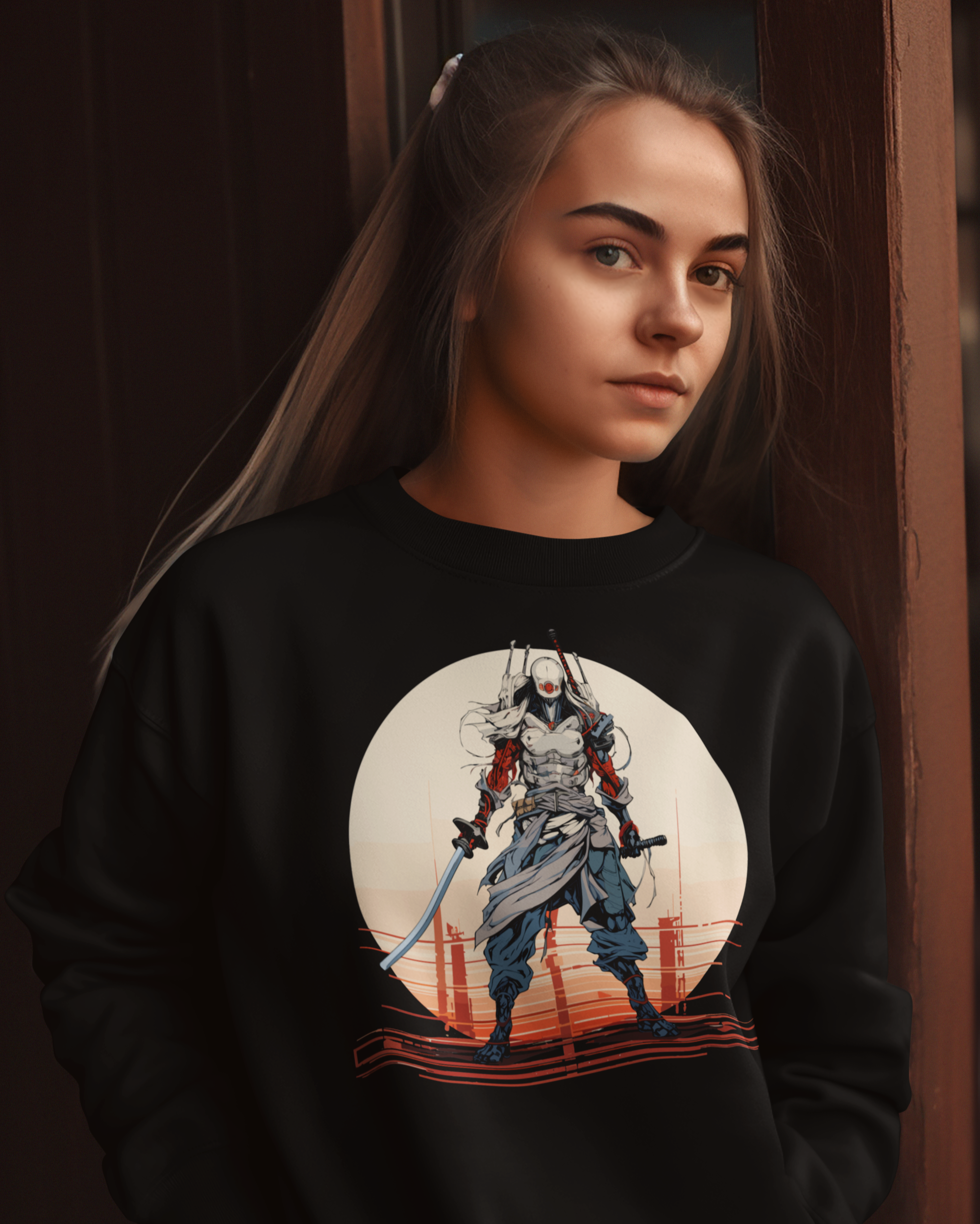 Futuristic Samurai - Unisex Sweatshirt || TeeStitch Apparel