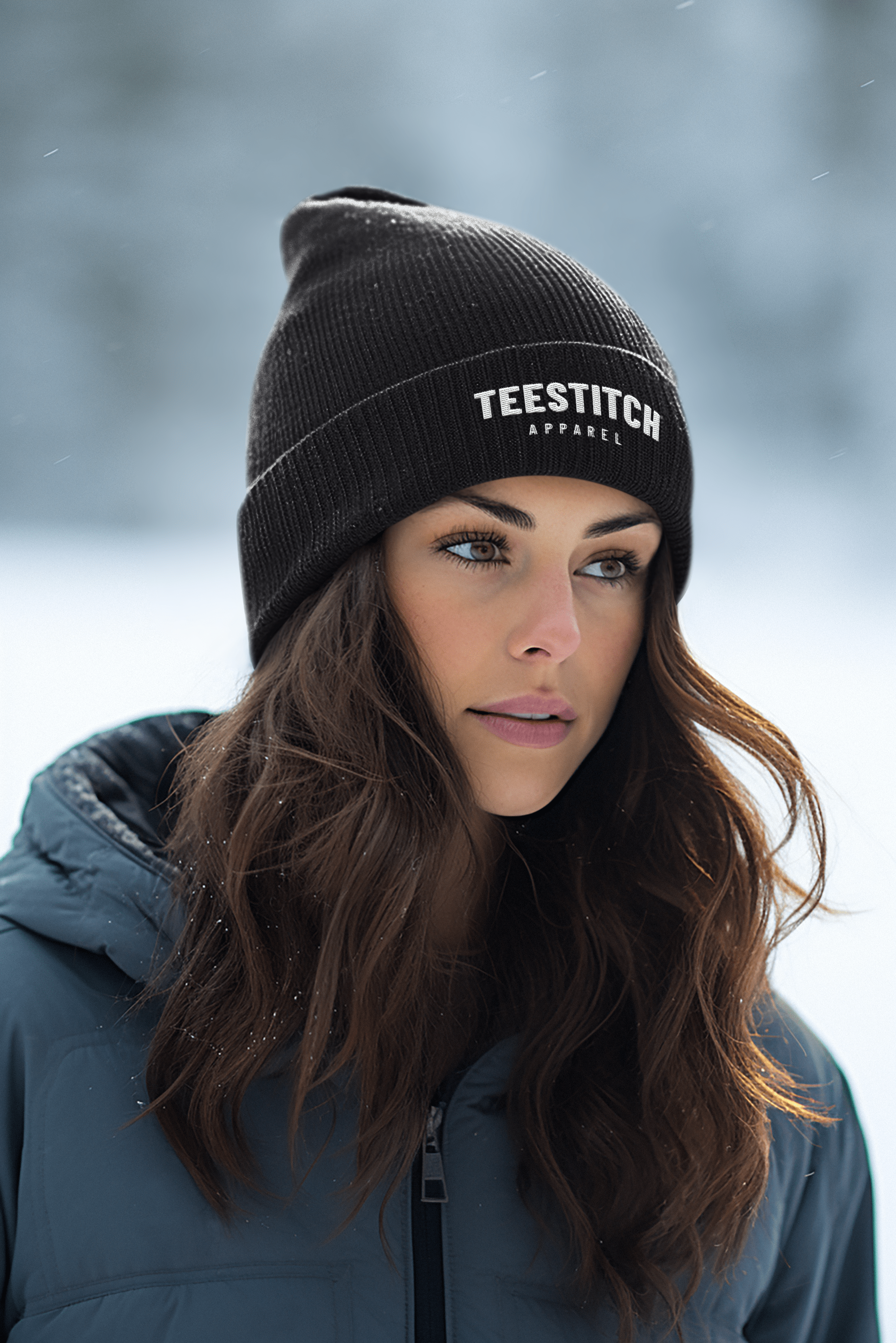 Organic Ribbed Beanie || TeeStitch Apparel Beanie image