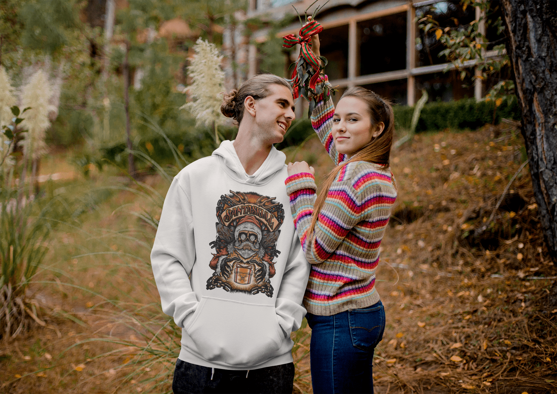 Santa Skull - Unisex Hoodie || TeeStitch Apparel Hoodie image