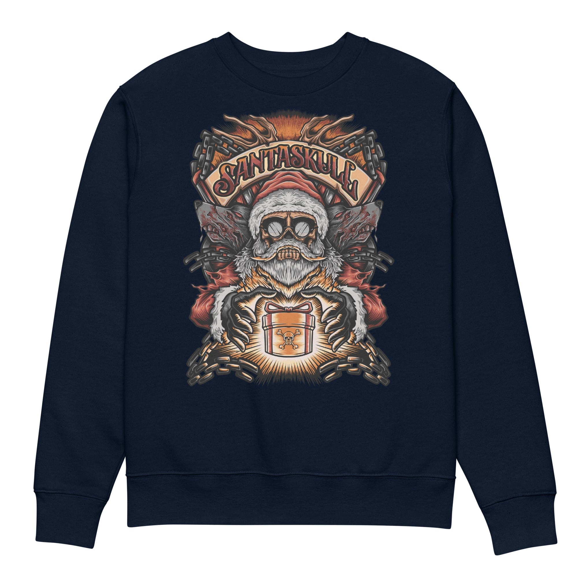 Santa Skull - Unisex Sweatshirt || TeeStitch Apparel - TeeStitch Apparel