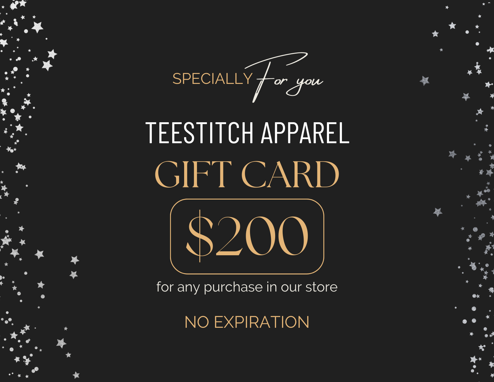 TeeStitch Apparel Gift Cards Gift Card image