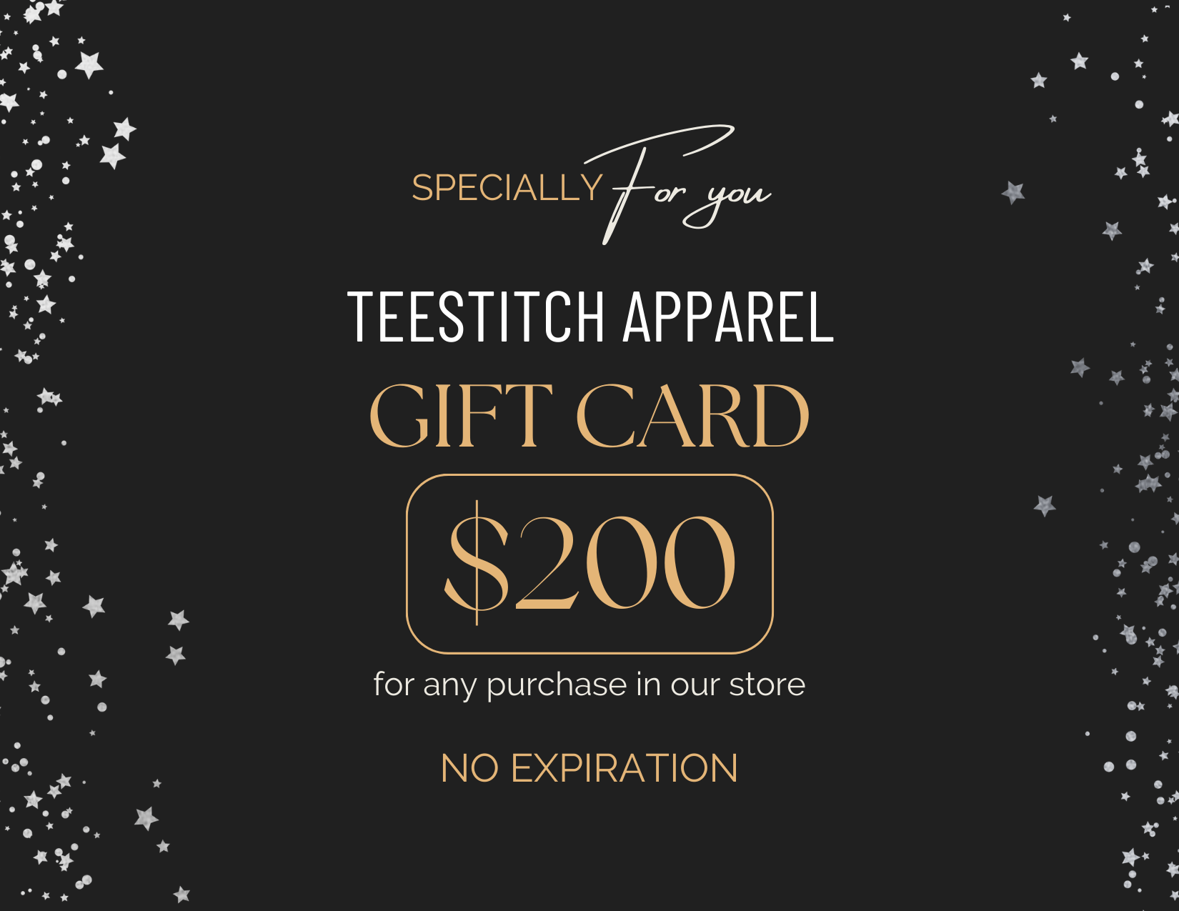 TeeStitch Apparel Gift Cards - TeeStitch Apparel