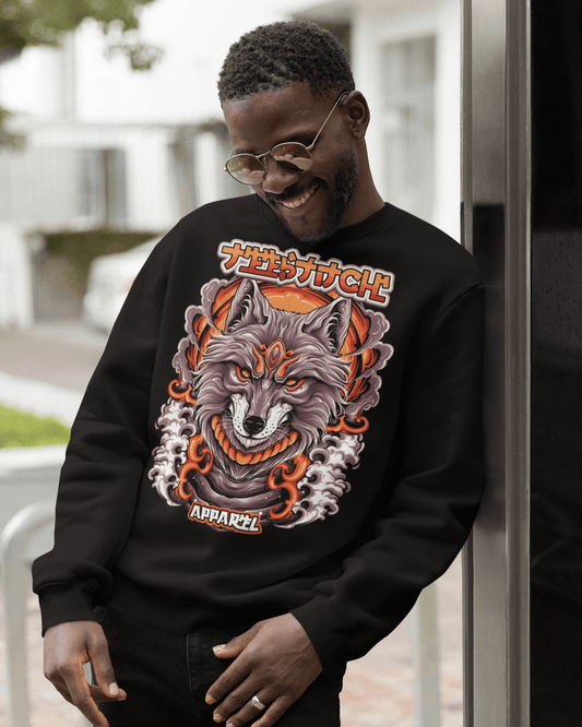 Wolfwave-desogned-crewneck-sweatshirt-mockup-of-a-smiling-man-wearing-sunglasses-TeeStitch-Apparel