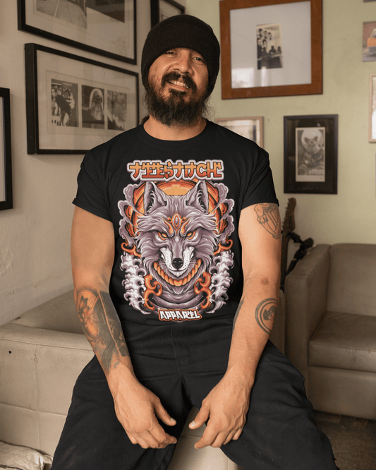 Wolfwave-mockup-of-a-bearded-man-with-tattoos-wearing-a-t-shirt-indoors